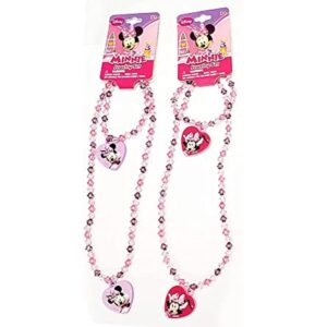 Juego de 2 collares y pulseras de Minnie Bowtique 1 juego_1