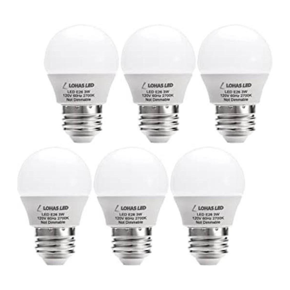 Focos LOHAS 3W G14 G25 E26 LED reemplazo de bombillas