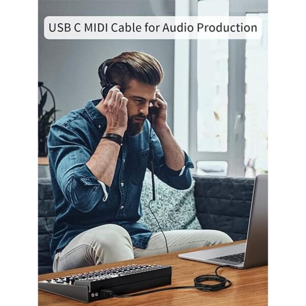 Cable de impresora USB B a USB C de 6.6 pies cable de_3