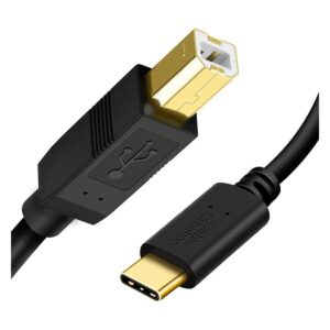 Cable de impresora USB B a USB C de 6.6 pies cable de_1
