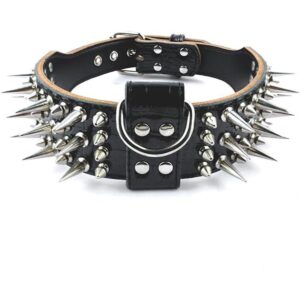 PET ARTIST Collares de perro de piel auténtica de lujo de