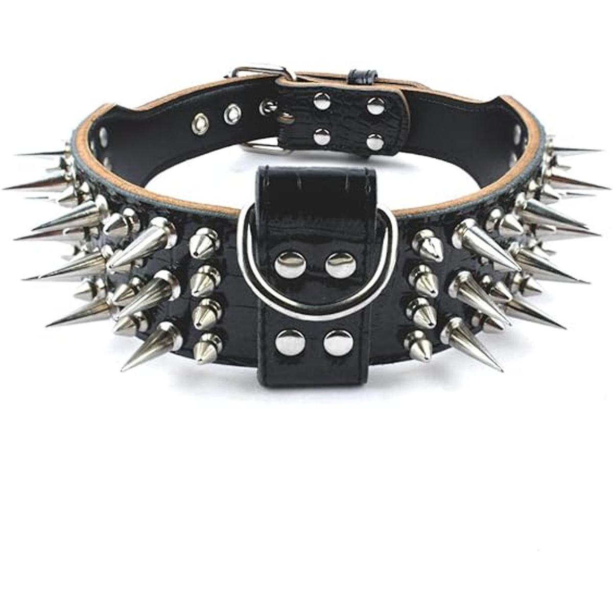 PET ARTIST Collares de perro de piel auténtica de lujo de