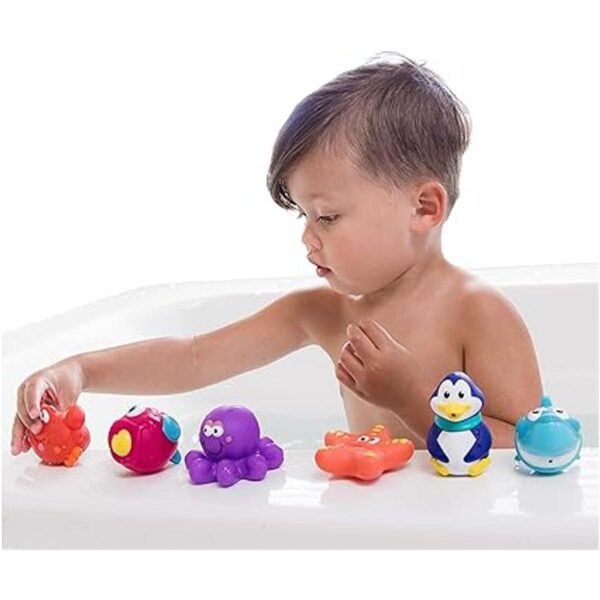 Lote de 10 juguetes de baño divertidos Nuby con personajes_4