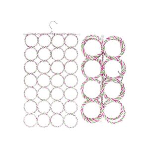 Colgador plegable de 28 ranuras en forma de anillo para