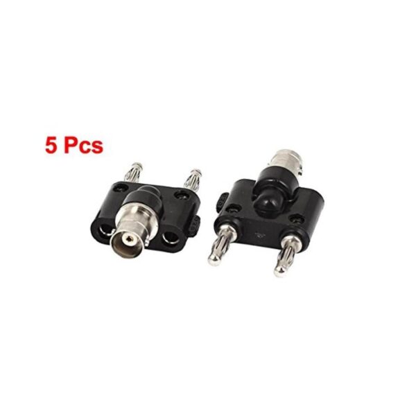 Uxcell 5pcs BNC hembra Jack a Dual Stacking plátano macho_2