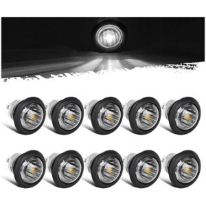 Partsam 10 piezas de 34 pulgadas LED blanco marcador_1