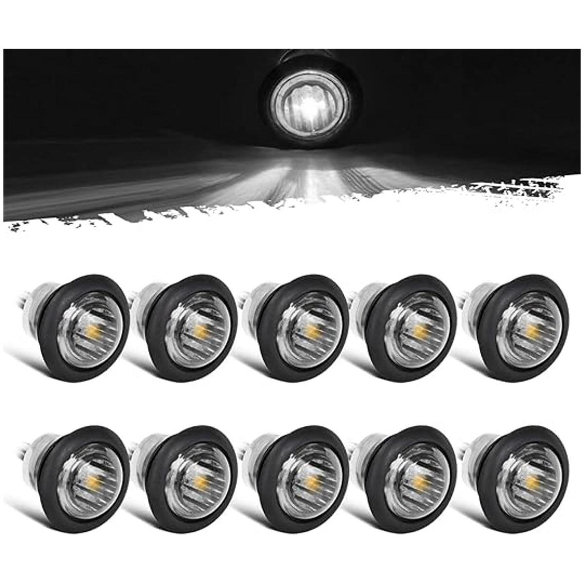 Partsam 10 piezas de 34 pulgadas LED blanco marcador