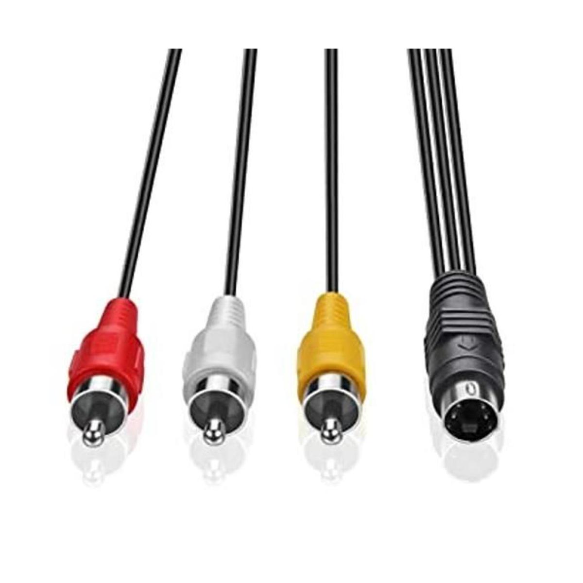 Electop Cable de vídeo compuesto SVideo de 4 pines a 3