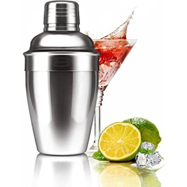 Newness coctelera de acero inoxidable con colador y tapa_1