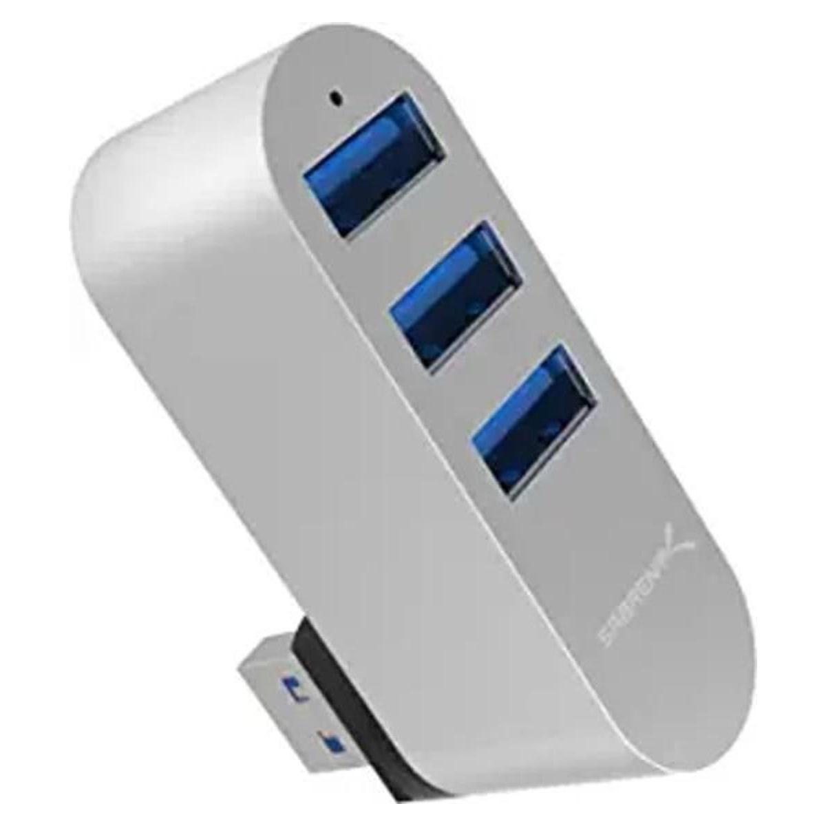 SABRENT Mini concentrador USB 3.0 de aluminio prémium de 3
