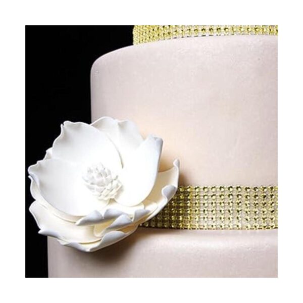 Gold Diamond Sparkling Rhinestone Mesh Ribbon for Event