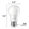 Philips LED Bombilla esmerilada A19 no regulable 800_2