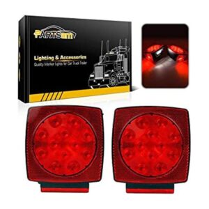 Partsam Faros LED impermeables y cuadrados de 12 V para_1