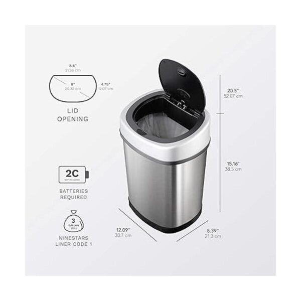 NINESTARS cesto para basura automático sin necesidad de_3