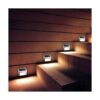 Paquete de 6 luces solares para escalera jardín caminos._4
