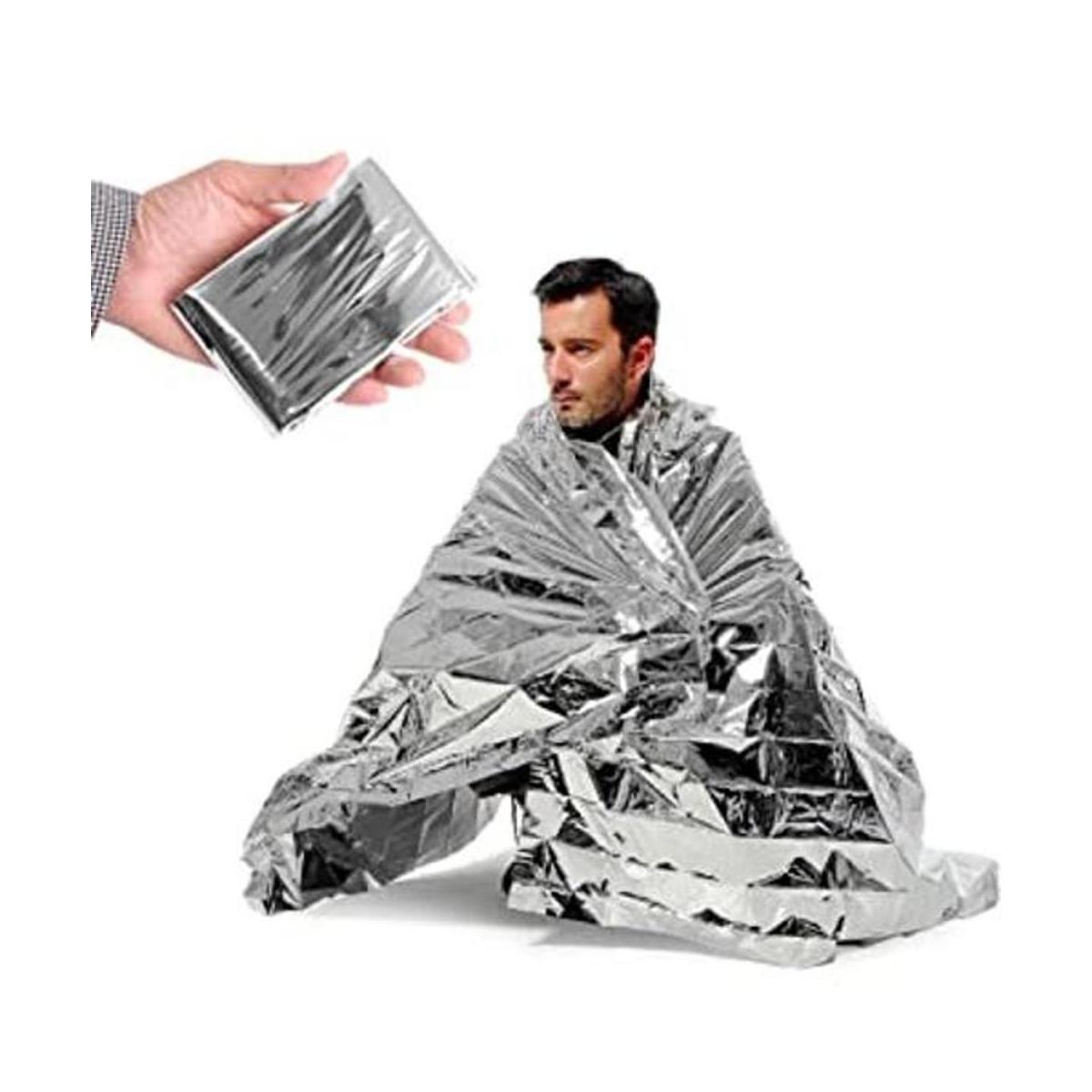 Mantas térmicas compactas impermeables de Mylar plateado