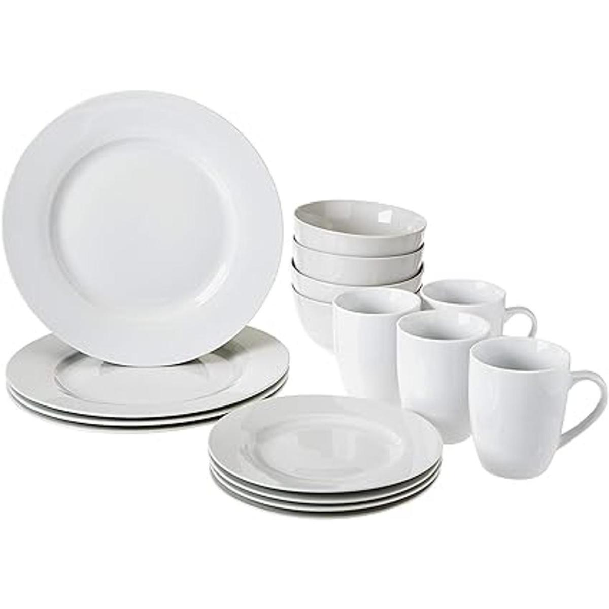 Juego de vajilla de porcelana de 16 piezas con platos
