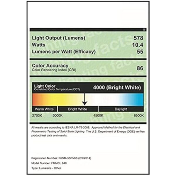 Lithonia Lighting FMMCL 840 S1 M4 4000K Luz LED_6
