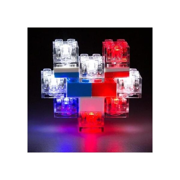 Ladrillos de construcción de luz 8 unidades rojo_5