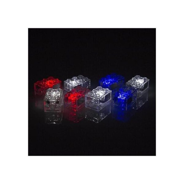 Ladrillos de construcción de luz 8 unidades rojo_2