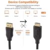 Cable de pantalla unidireccional DisplayPort a HDMI 10 pies_4