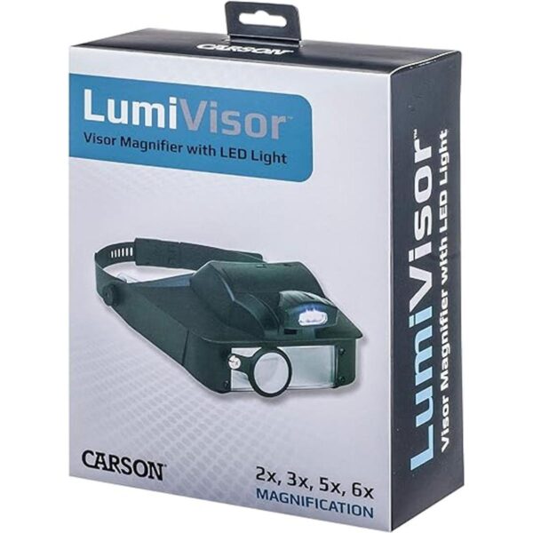 Carson LumiVisor Lupa de cabeza con lupa iluminada LED_2