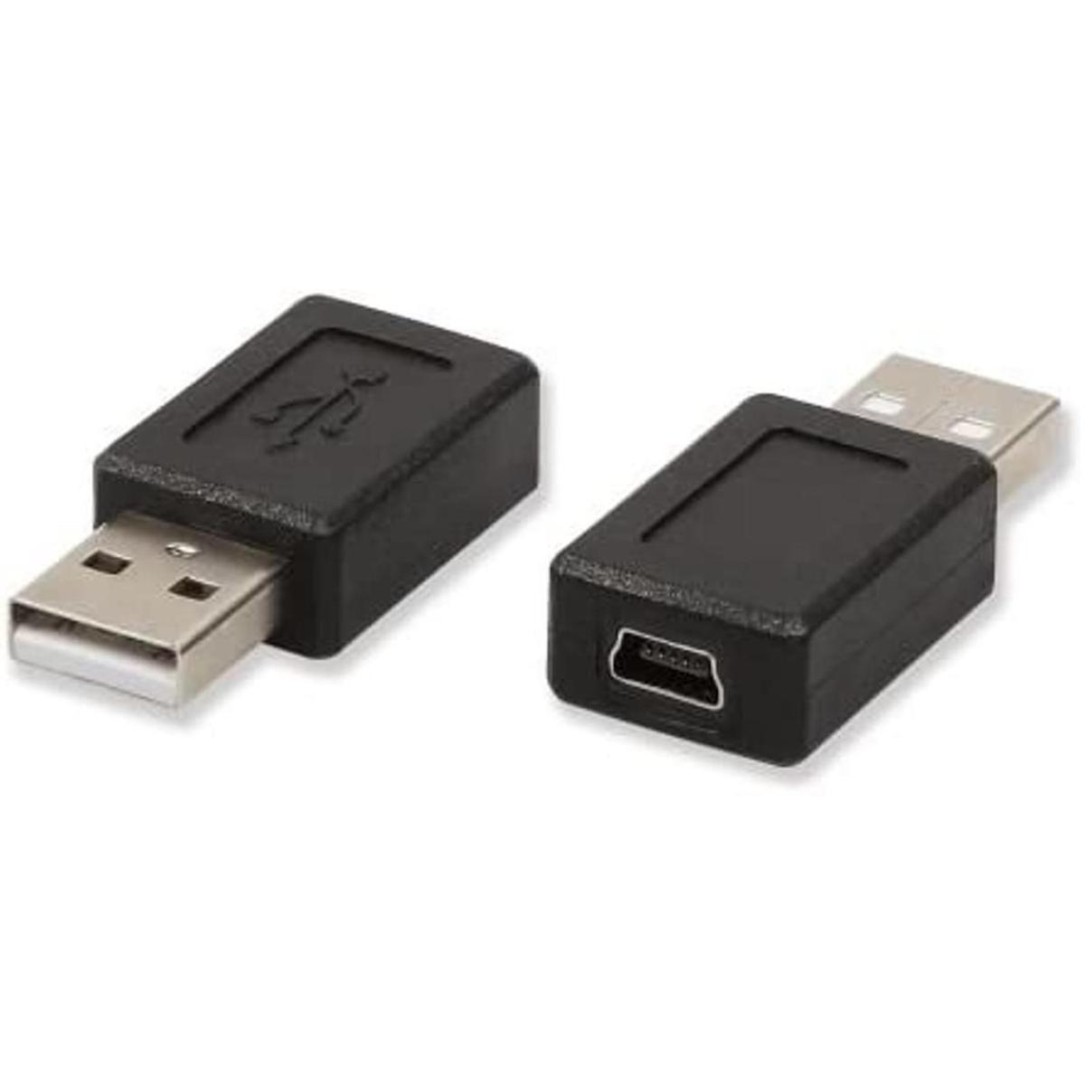 Electop Adaptador convertidor de USB 2.0 A macho a mini