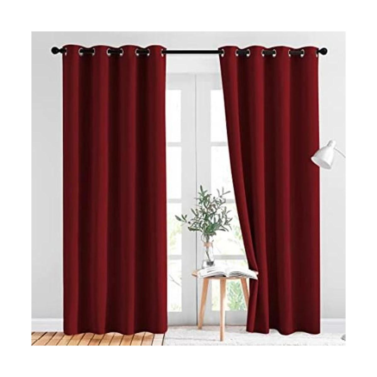 NICETOWN 1 par de Cortinas blackout con ojales sólidos