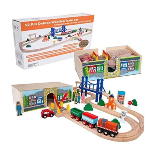 Orbrium Toys Set de tren de lujo de 52 piezas con 3_1