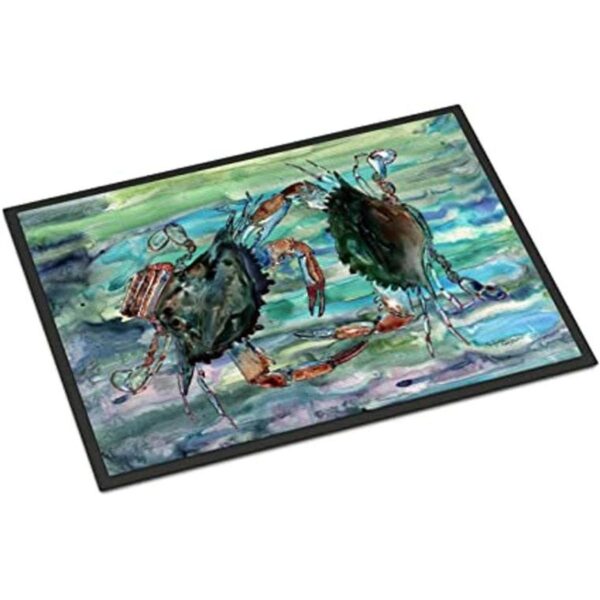 Carolines Treasures 8954JMAT Watery Teal and Purple_1