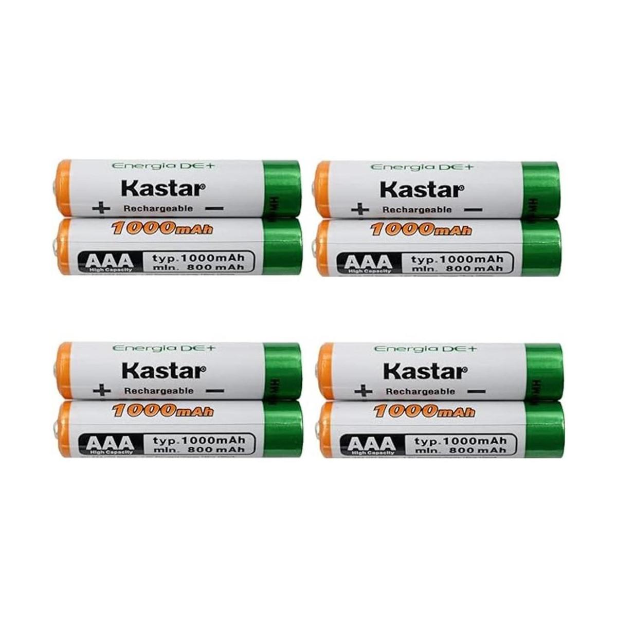 Kastar AAA Pack de 8 baterías recargables NiMH 1000 mAh