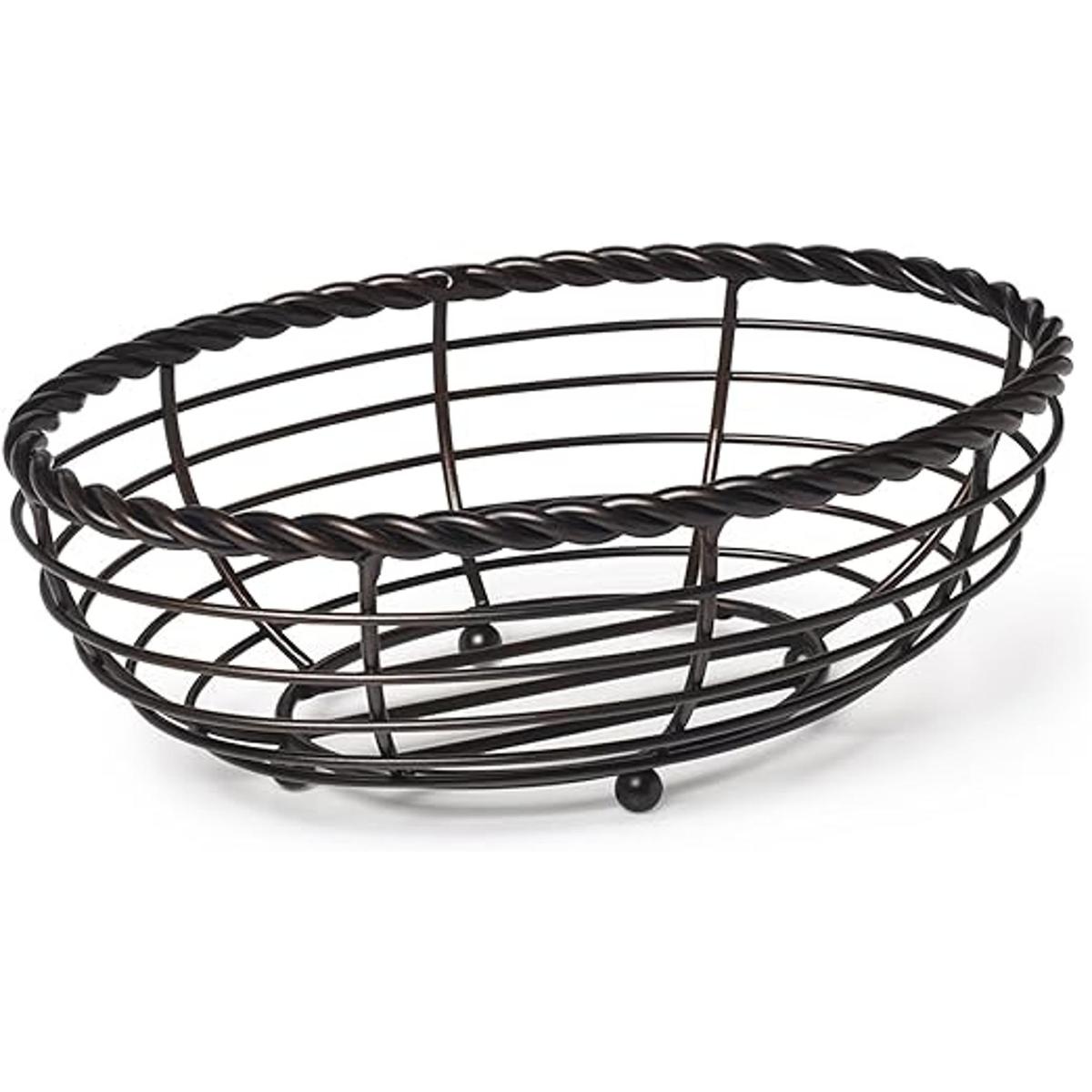 Gourmet Basics by Mikasa Cesta ovalada de metal para pan