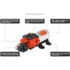 Seaflo 12V 100PSI Bomba de diafragma autocebable