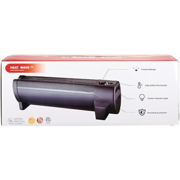 Heat Wave Calefactor de placa base convector de 1000 W