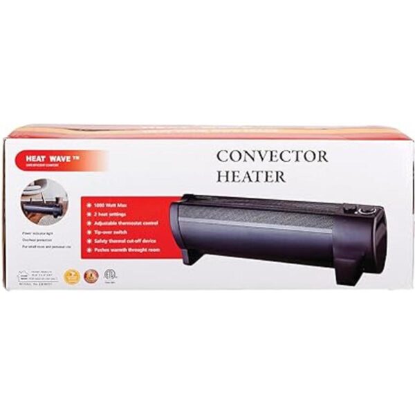 Heat Wave Calefactor de placa base convector de 1000 W