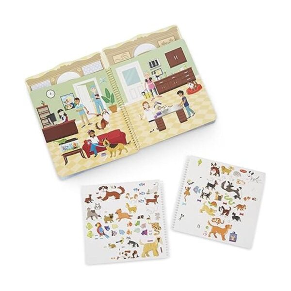 Juego con pegatinas en relieve de la marca Melissa