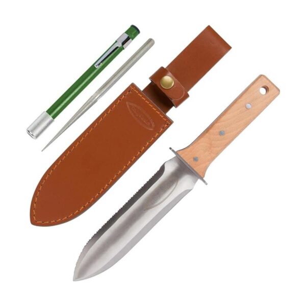 Cuchillo de jardín Hori Hori con varilla afiladora de_1