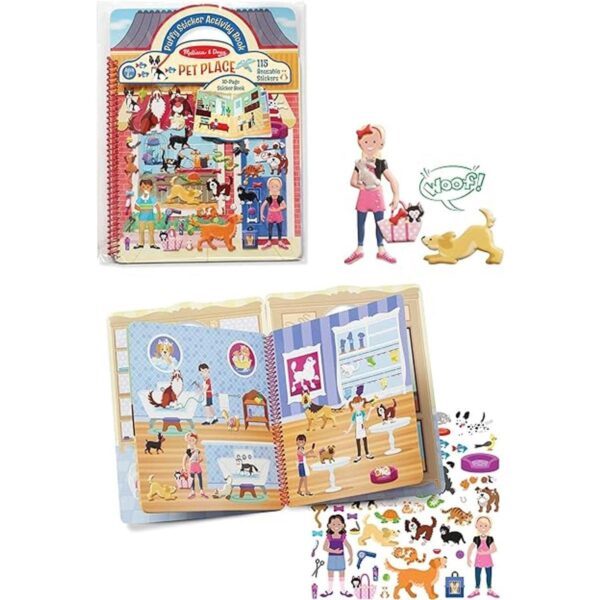 Juego con pegatinas en relieve de la marca Melissa