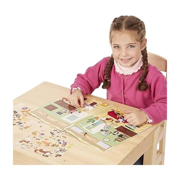Juego con pegatinas en relieve de la marca Melissa