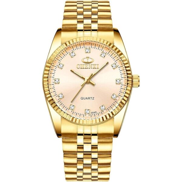 Fq043 Reloj de pulsera de cuarzo de acero inoxidable_1