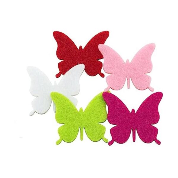 SummerRay 100pcs colorido fieltro mariposa troquelado adorno_1