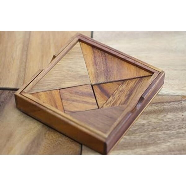 Madera Tangram Deluxe madera hecha a mano 3D Brain Teaser_6