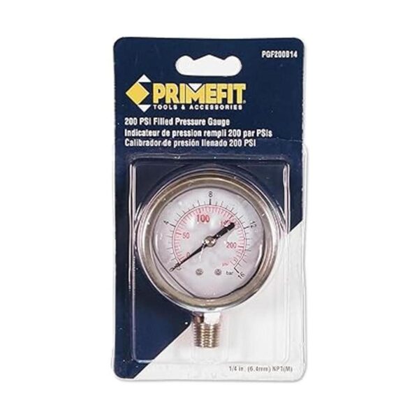 PRIMEFIT 200 PSI Manómetro de relleno de glicerina_2
