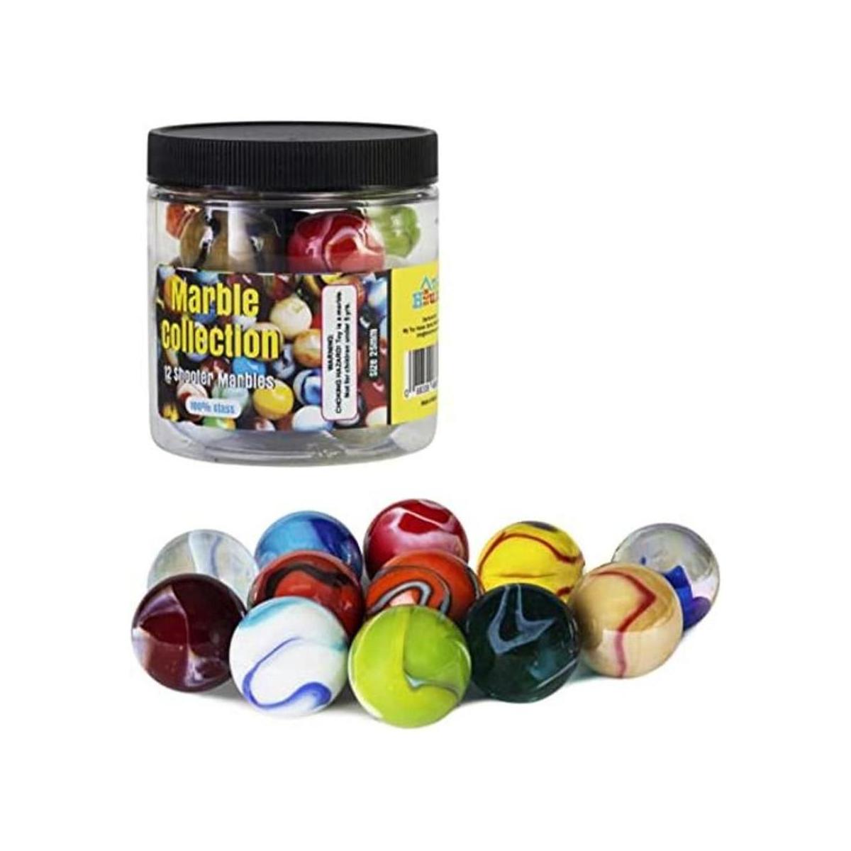 My Toy House Shooter Canicas de vidrio con tarro de