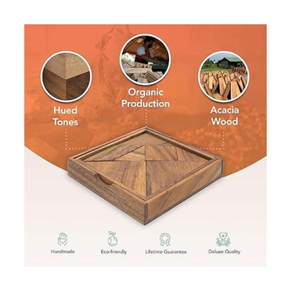 Madera Tangram Deluxe madera hecha a mano 3D Brain Teaser_3