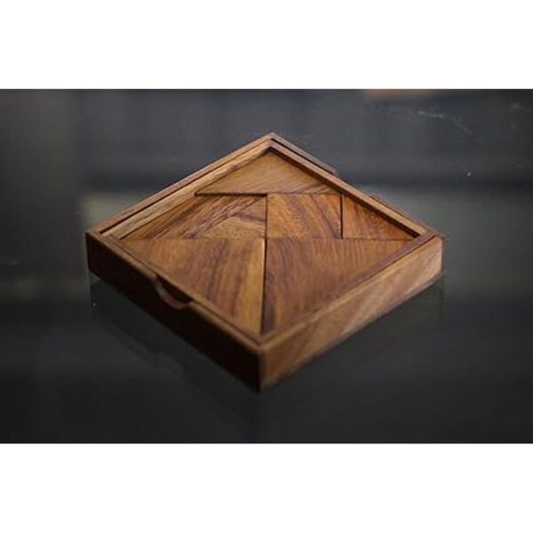 Madera Tangram Deluxe madera hecha a mano 3D Brain Teaser_5