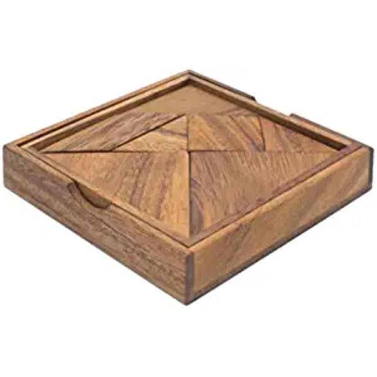 Madera Tangram Deluxe madera hecha a mano 3D Brain Teaser