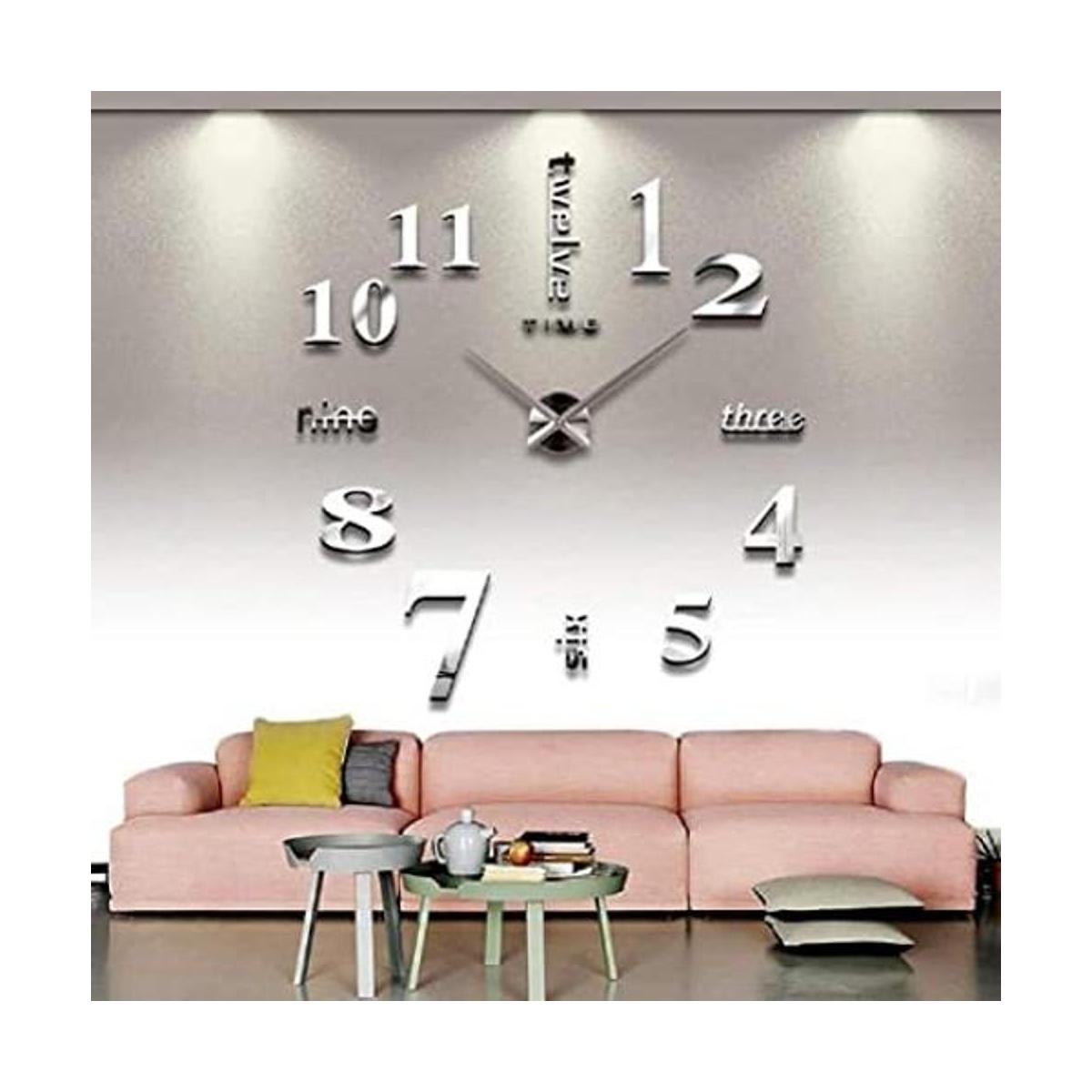 CoZroom Reloj de pared grande 3D sin marco para hacerlo