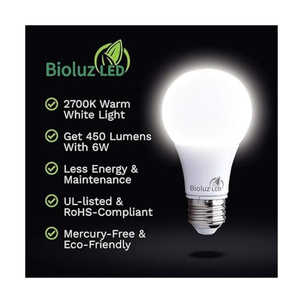 Bioluz A19 ECO Series paquete de 6 bombillas de LED