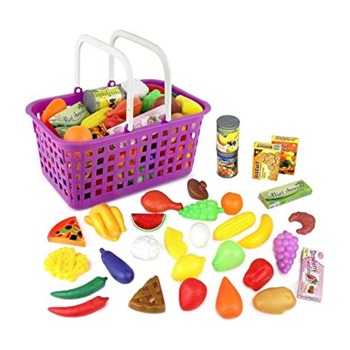 Click N Play 33 piezas Juego de comidas imaginarias para